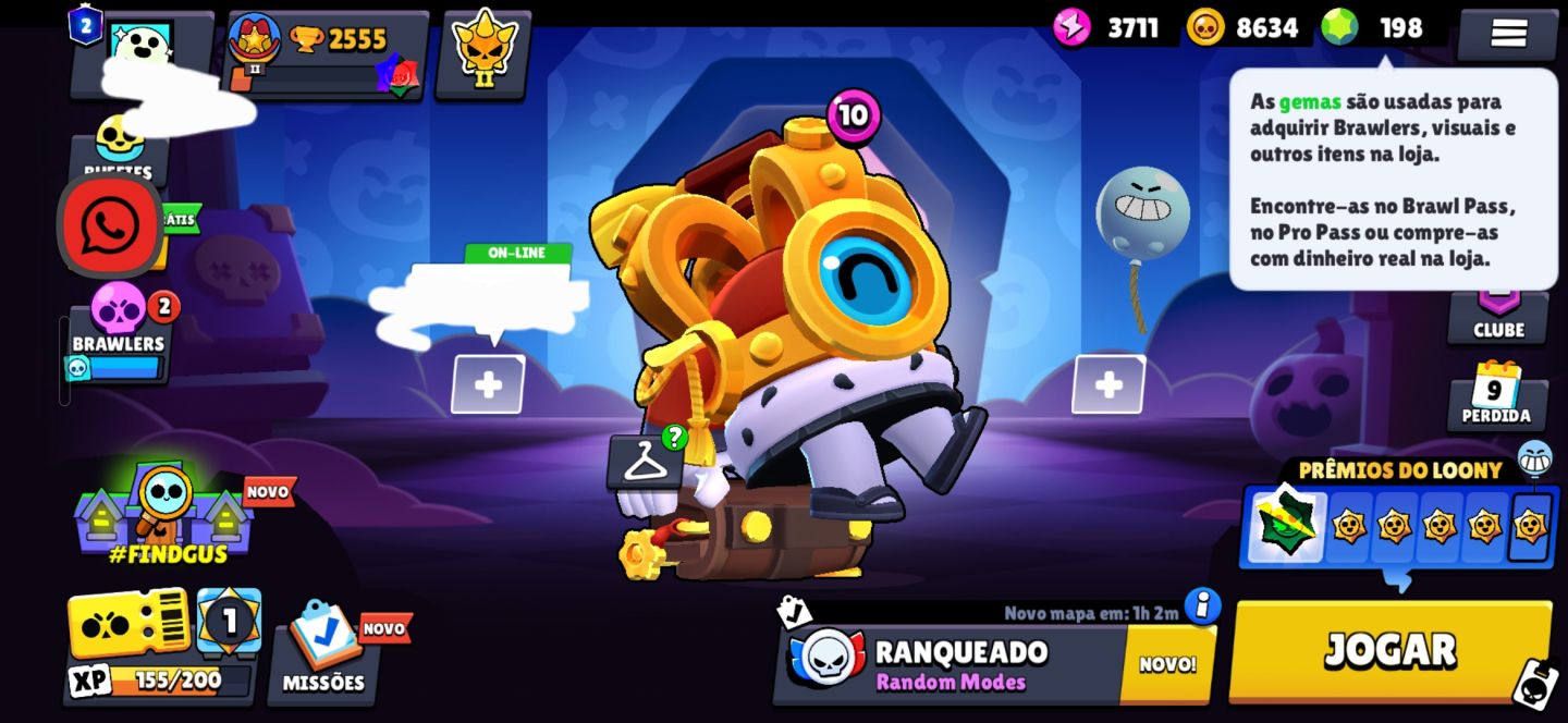 CONTA DE BRAWL STARS E CLASH ROYALE JUNTAS