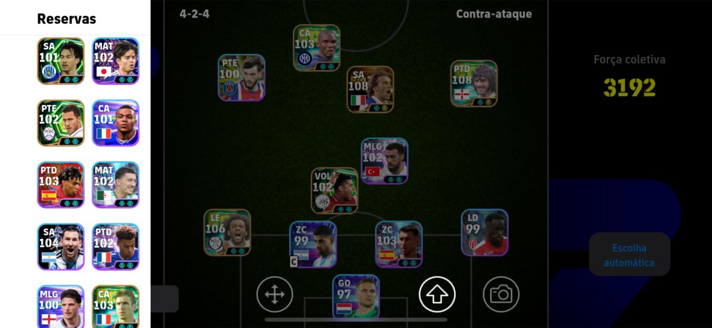 Conta efotball / com Del piero e George Best
