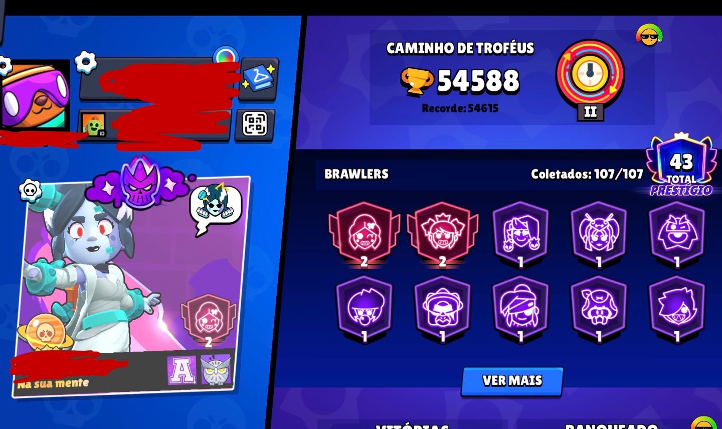 Conta Brawl stars todos brawlers,rank lendário .