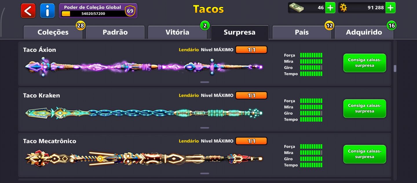 8 BALL POOL NV 251 PODER 69. 20 LENDÁRIO MÁXIMO