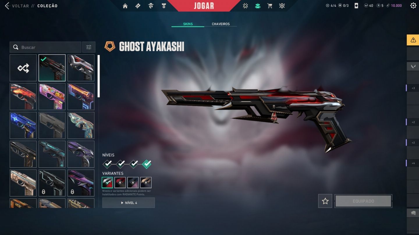 Conta valorant, top, cheia de skins por conta com sheriff arcane