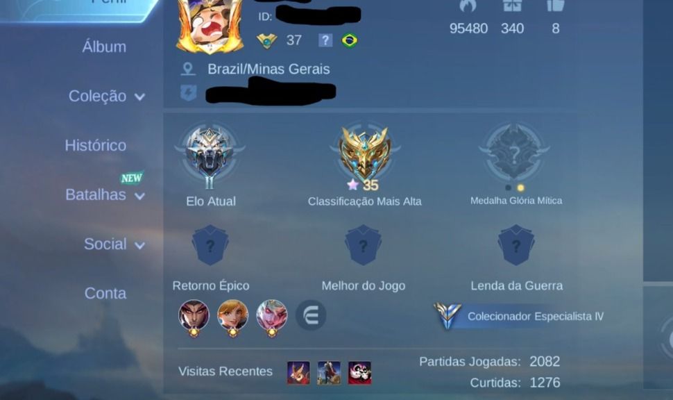 Conta MBL (Mobile Legends)