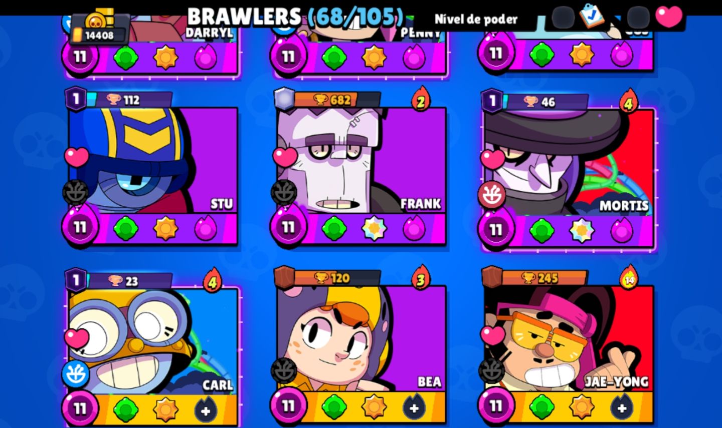 Conta brawl stars Premium | 14k Troféus & Skins raras