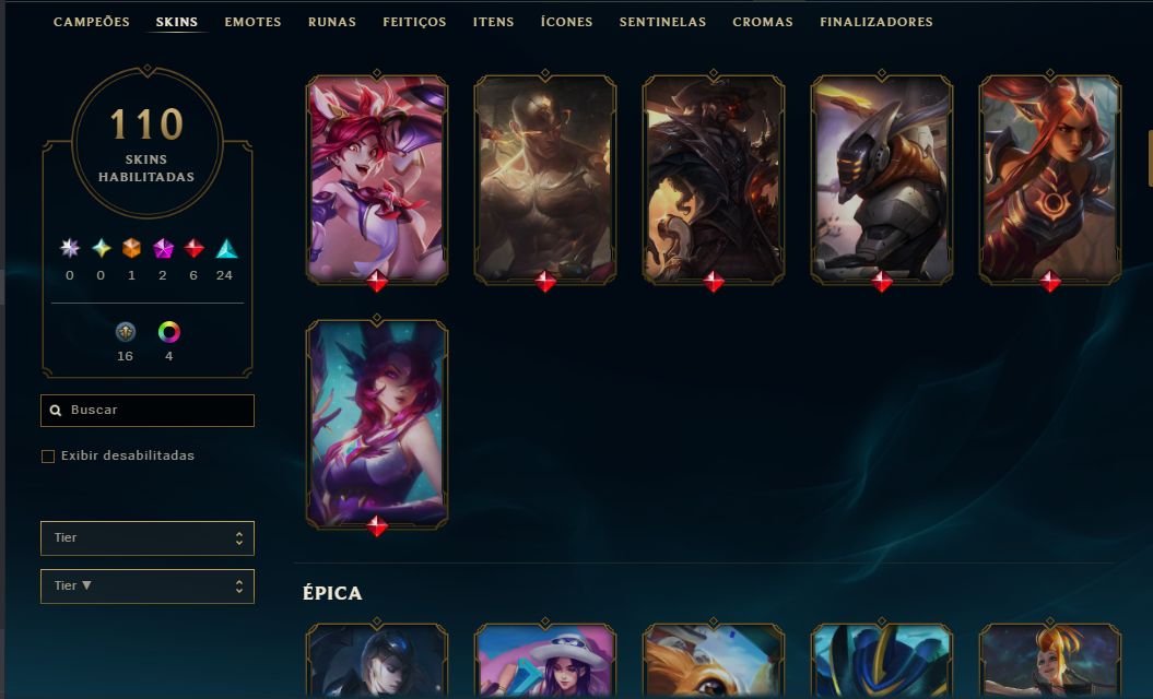 CONTA DE LOL | 69 SKINS | 9492 RP | FULL ACESSO