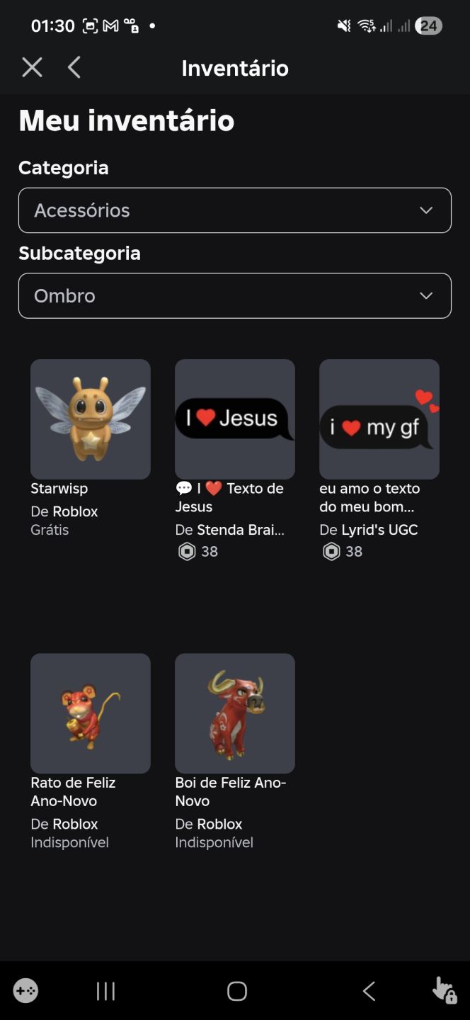 Conta de Roblox Antiga e com 190 robux