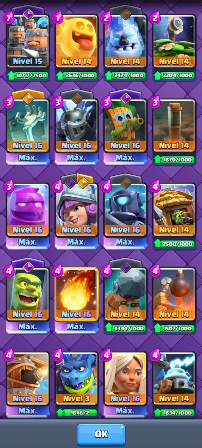 Conta Clash Royale Full Acesso | 123/123 Cartas | Várias Nível 16 Máx +900k Ouro