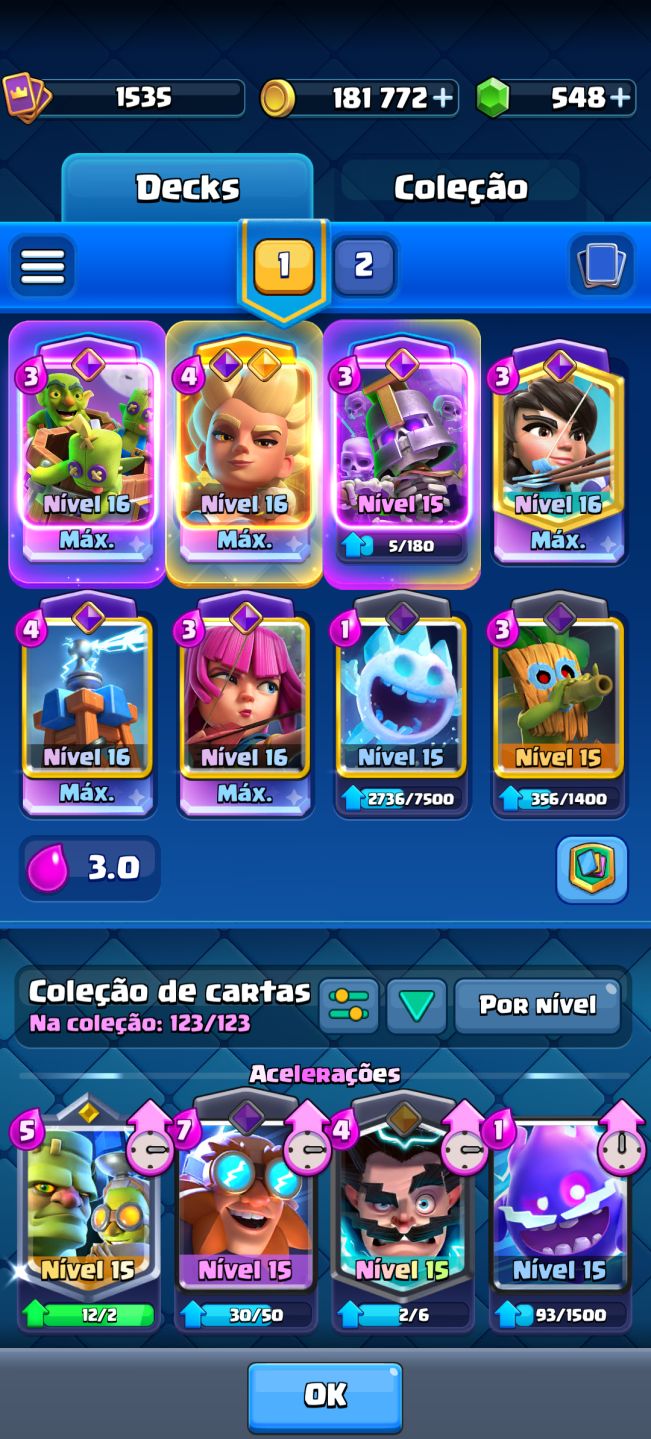 CONTA CLASH ROYALE MUITO UPADA EVO BARRIL DE GOBLINS