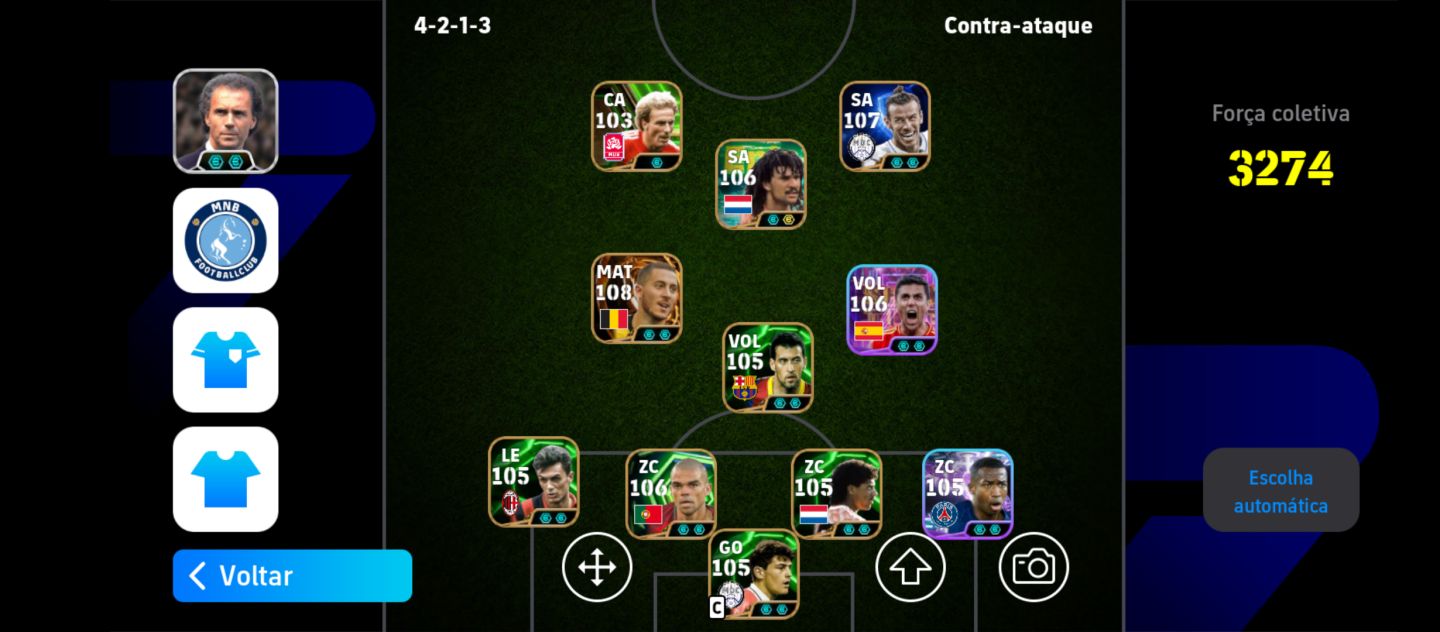 CONTA DE EFOOTBALL COM BALE, NOVO GULLIT, HAZARD BIGTIME