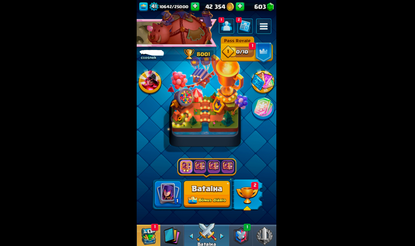 Conta de clash royale 8k troféus