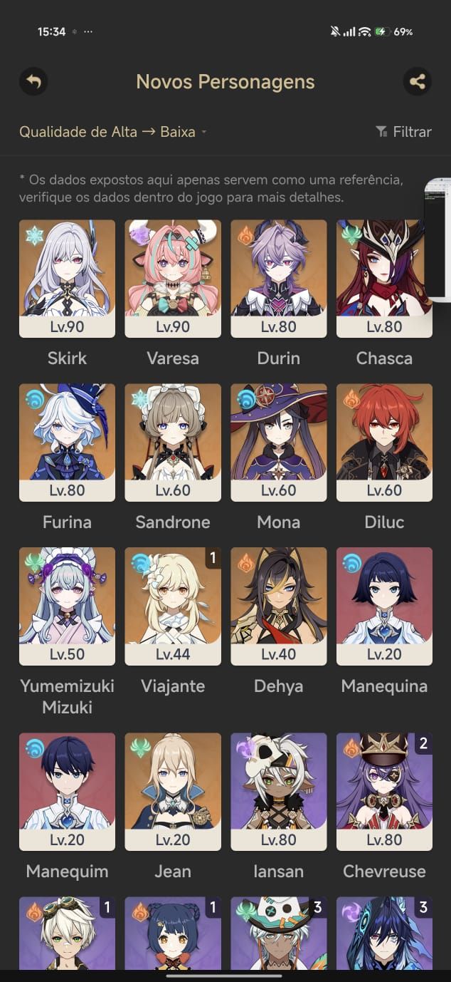 11 PERSONAGENS 5 ESTRELAS!! GENSHIN FPS KKK, SANDROME e CHASCA E MUITO MAIS!!