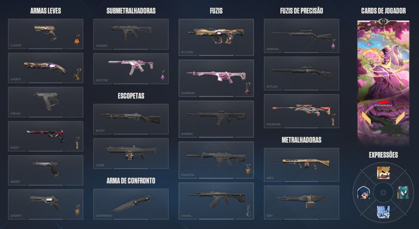 [FULL ACESSO] CONTA DIAMANTE 4 + VALORANT, 270 SKINS, LVL 565