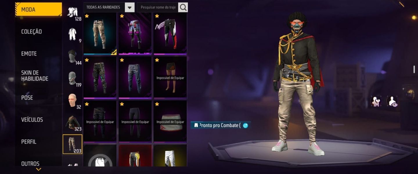Conta free fire rara