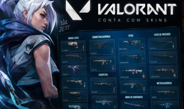 CONTA VALORANT (SKINS DE VARIAS ARMAS) dono unico