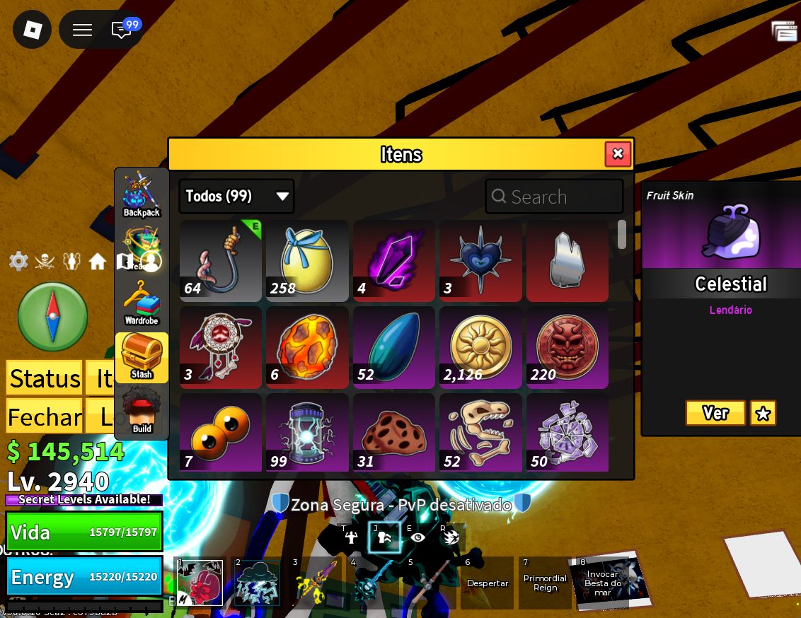 CONTA DE BLOX FRUITS COM DRAGON PERMANENTE NIVEL 2940