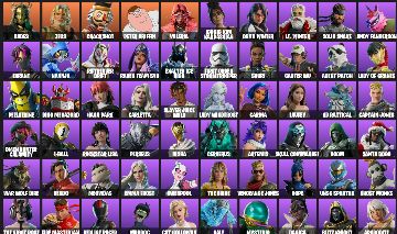 Conta Fortnite STACKED 131 Skins | Peter Griffin, Solid Snake, Godzilla