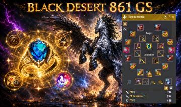 CONTA BLACK DESERT 861 GS COM ANEL DO COMERCIANTE DESMONTADO!
