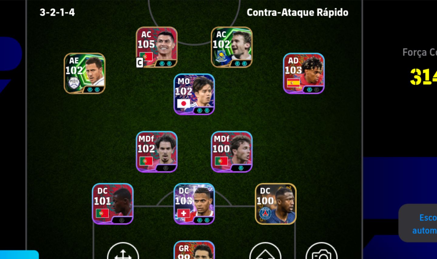 Contas de efootbol