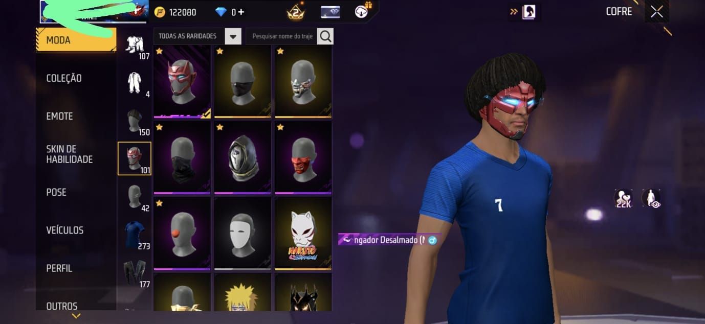 Conta de free fire focada em ap com ump roxa e prime 3