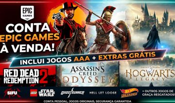 Conta da Epic Games com RDR2 (Ultimate Edition) e Ac Odyssey (Versão Gold)