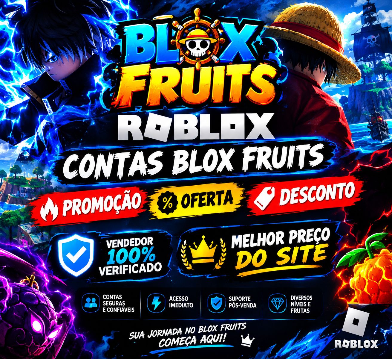 CONTAS BLOX FRUITS - ROBLOX