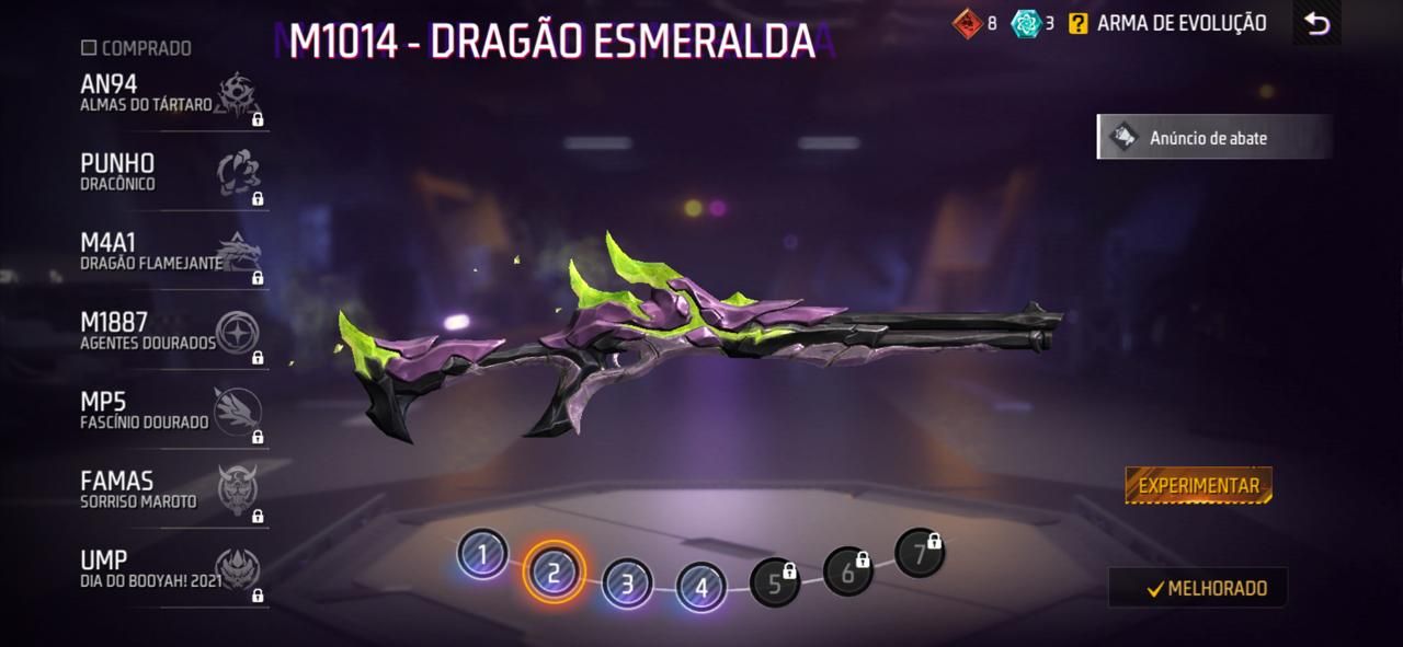 CONTA FREE FIRE | 150+ SKINS E ITENS RAROS | MCLAREN P1 | DRAGÃO NEGRO LV.3