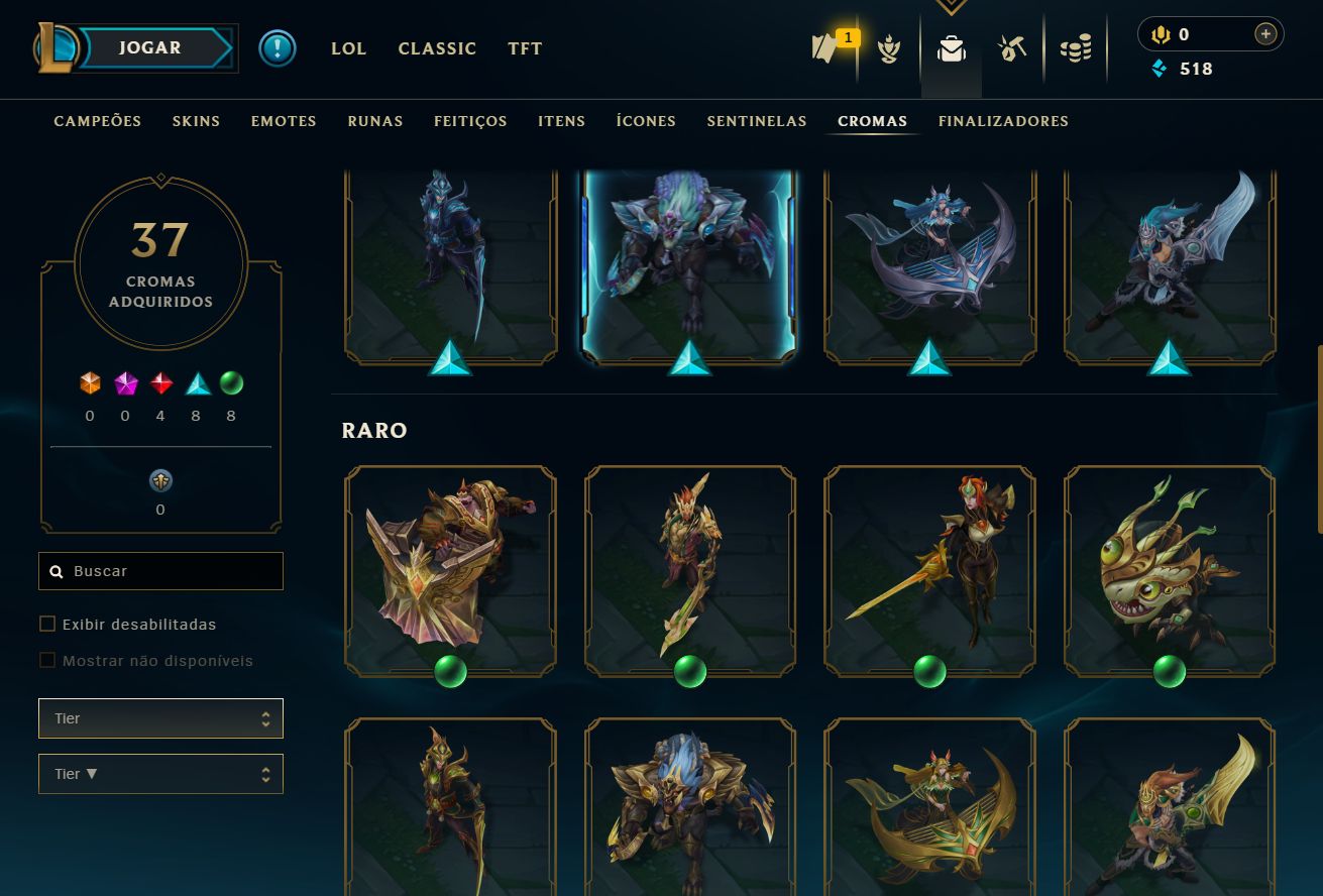 [ACESSO IMEDIATO] Esmeralda IV 79 Skins 165 Campeões MMR Buffado