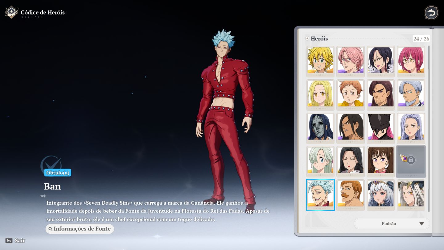 Conta Meliodas P8 + Muitos Recursos