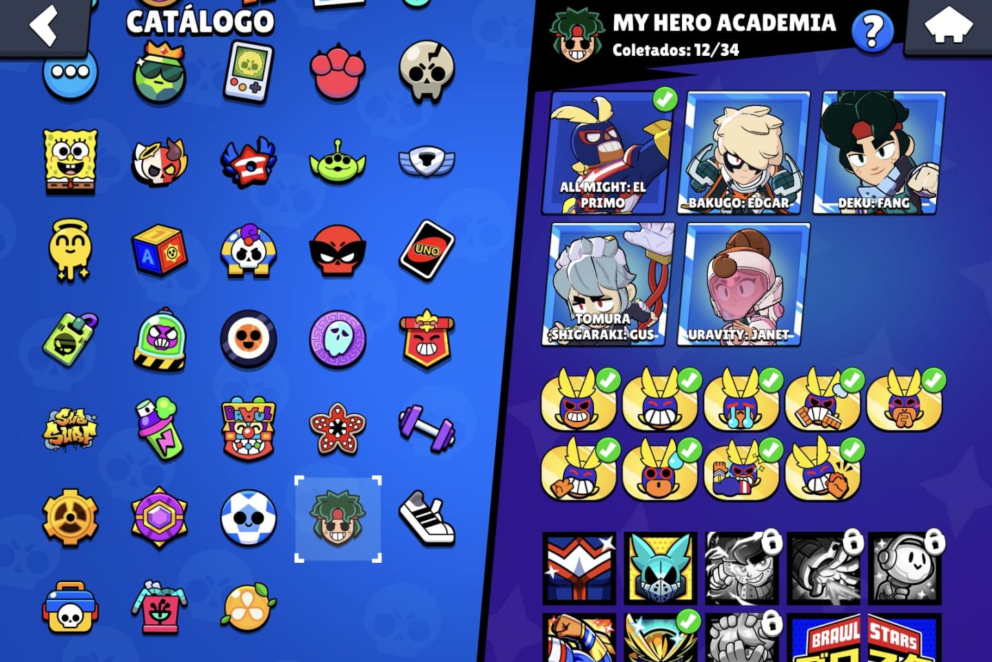 Conta Brawl Stars Full Acesso | 70k+ Troféus | 107/107 Brawler