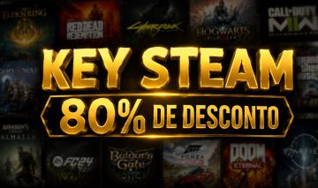 Key de jogos steam 80% de desconto