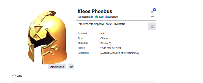 Conta Roblox Exclusiva (COM LIMITEDS) MUITOS ITENS OG