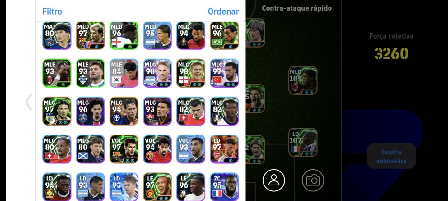 CONTA DE EFOOTBALL MOBILE COM 3279 OVER!!!diamante