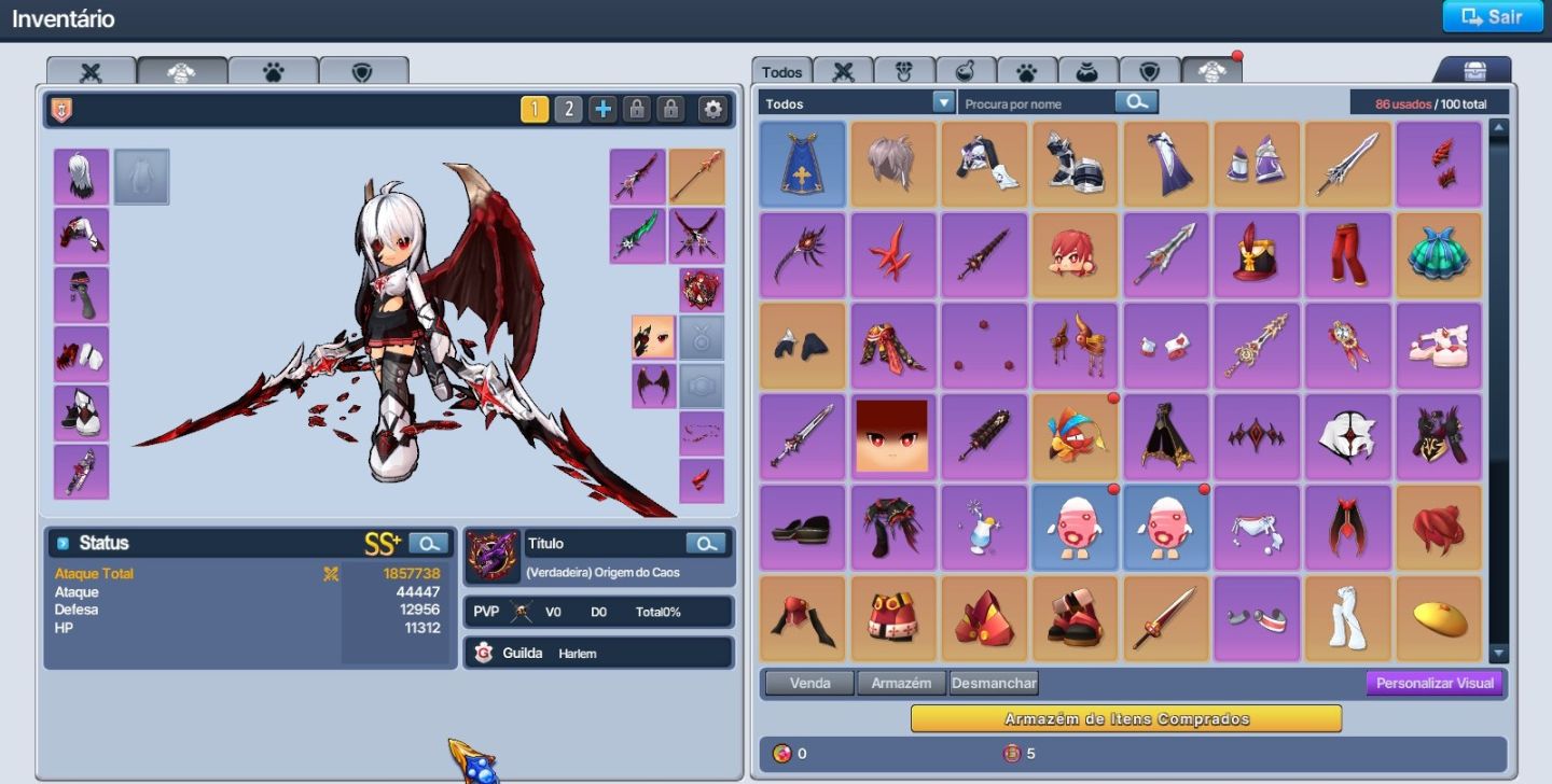Conta Grand Chase Classic end-game + conta Steam lv 27