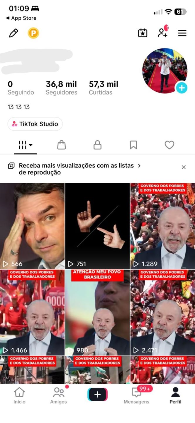 CONTA TIKTOK 36,8K SEGUIDORES, MONETIZAÇÃO E SHOP APROVADO | NICHO POLITICA