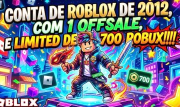 Conta Roblox rara com 1 offlase, e limited de 700 robux, pode senha email