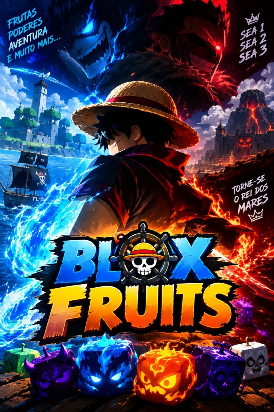 Promoção de skins Blox Fruits | Gravidade & Rumble Amarela