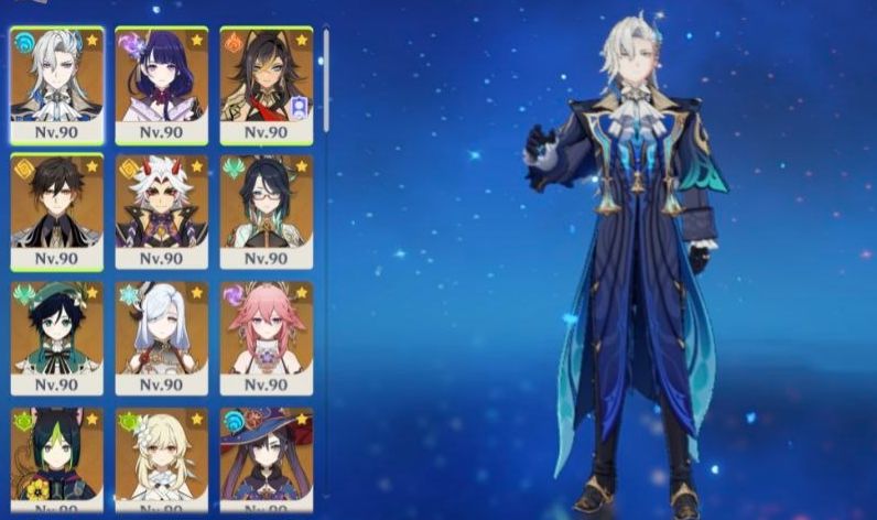 CONTA AR59 COM NEUVILLETTE + C2 RAIDEN + C1 ZHONGLI + ITTO +++