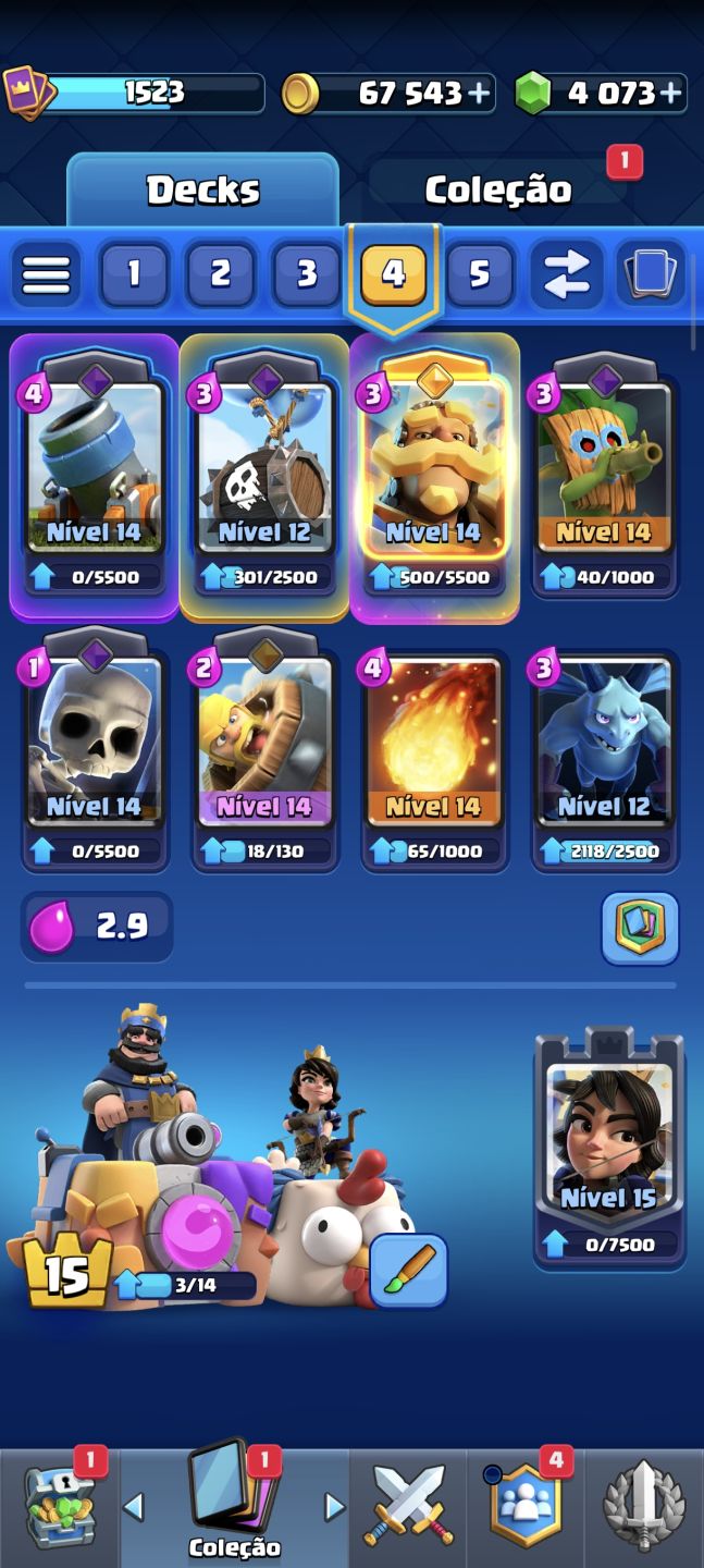 Conta Clash Royale 10.200+ Troféus | Todas as Cartas Desbloqueadas