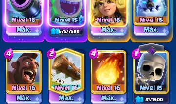 Conta de Clash Royale com cartas Full 16, vários passe e emote, Valor negociavel
