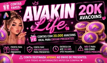 Contas fake 20k avakoins