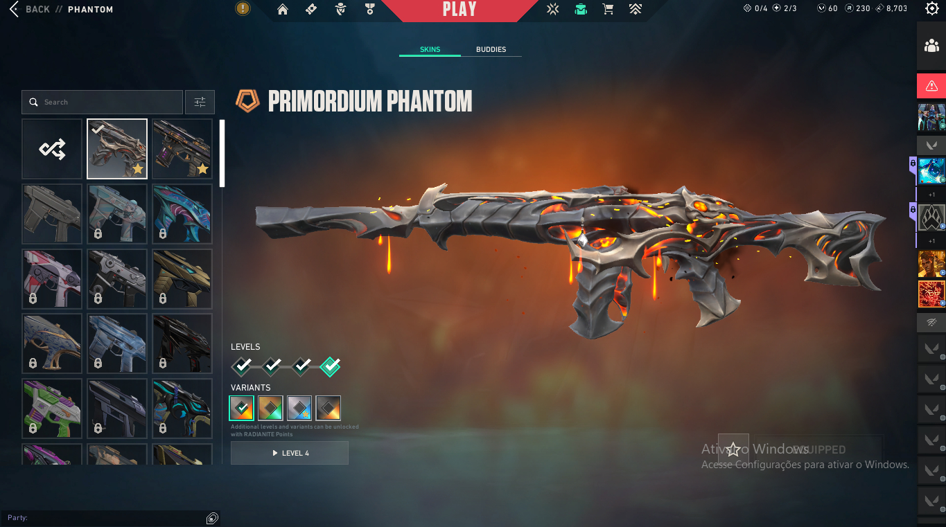 Conta valorant 5 skins