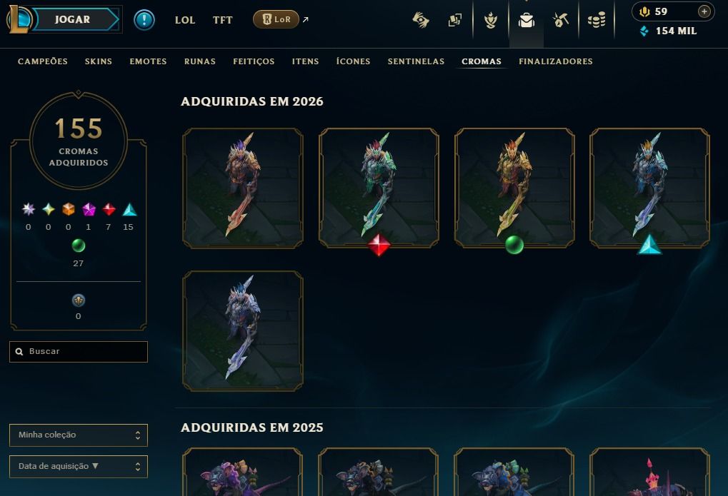 Conta League of Legends Honra 5 MMR Diamante