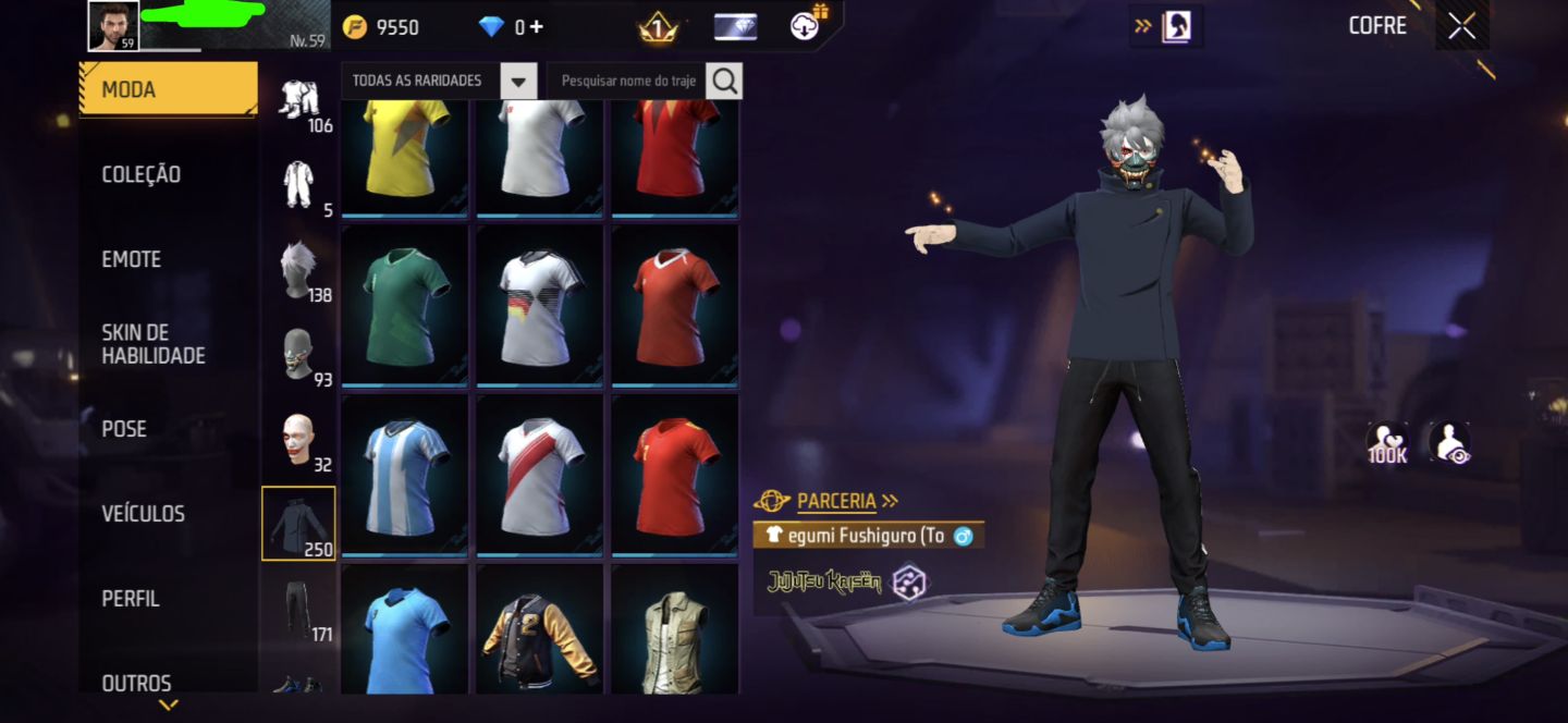 Conta free fire com skins e armas para apostado