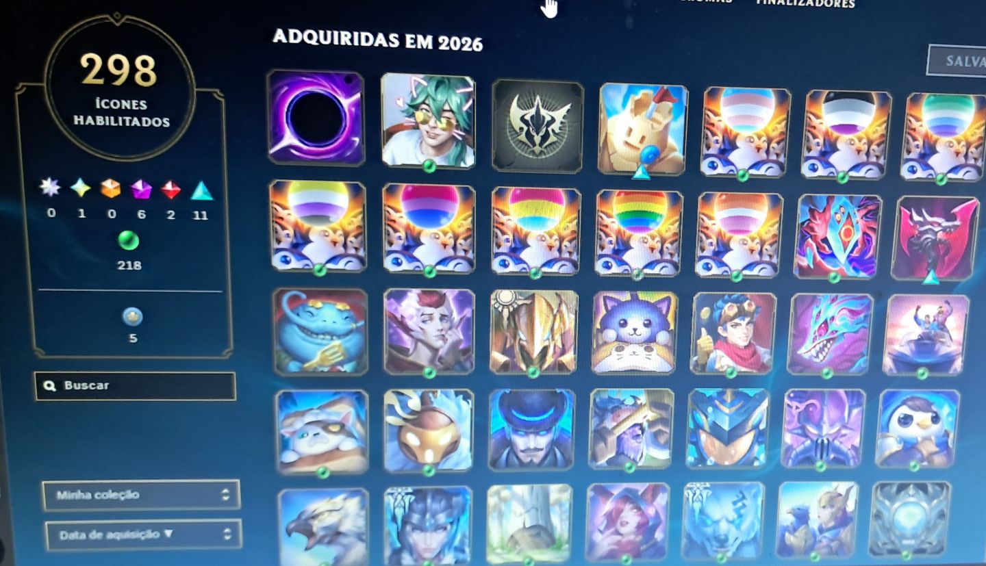 CONTA LOL BR 350 TODOS OS CAMPEÕES