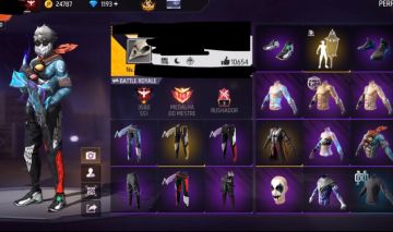 CONTA FREE FIRE SEMI FULL ANGELICAL + PASSES + BANDEIRÃO