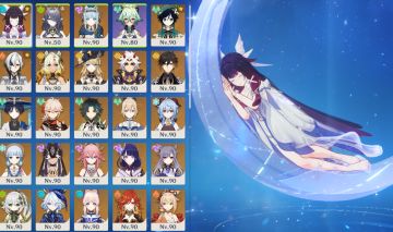 Conta genshin endgame 31 5 estrelas e 19 armas 5 estrelas