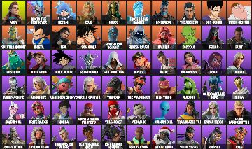 CONTA FORTNITE FA 103 SKINS | ALOY | PETER GRIFFIN | GOKU BLACK | GOKU | VEGETA