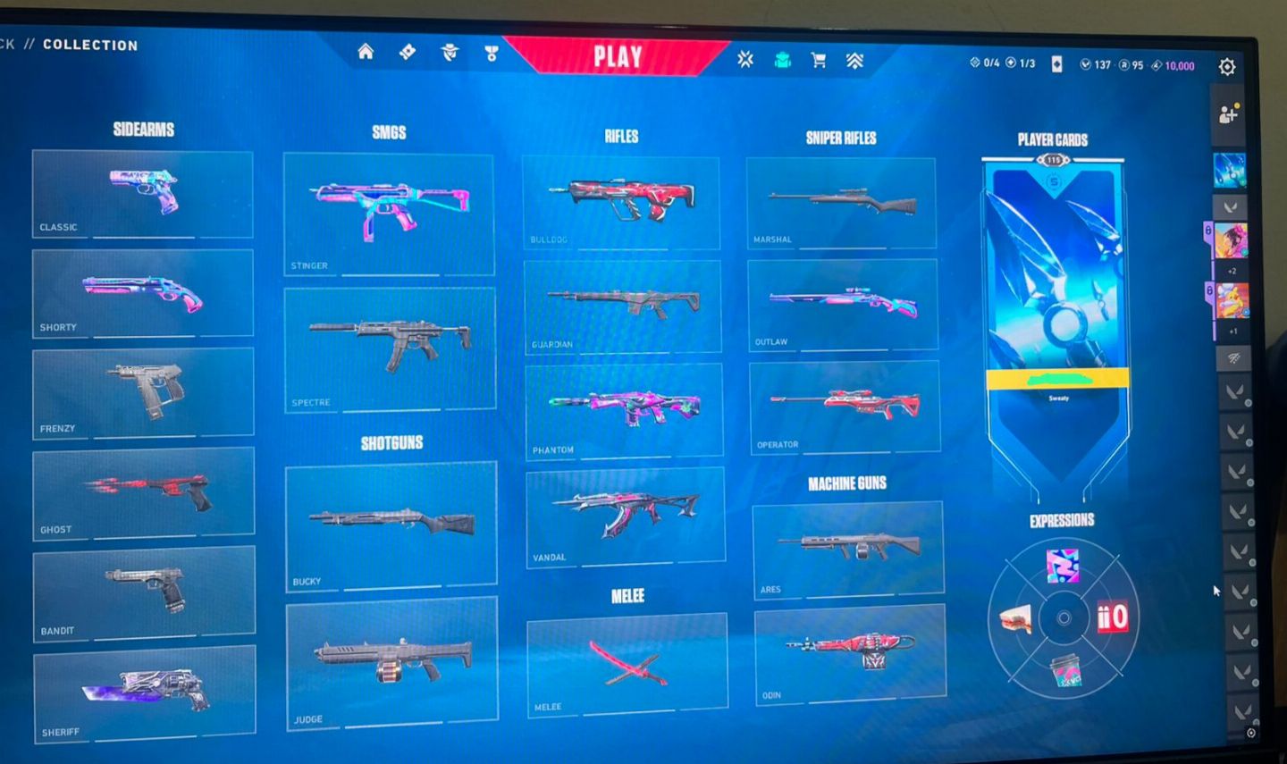 CONTA DE VALORANT ASC 1 COM MUITA SKIN