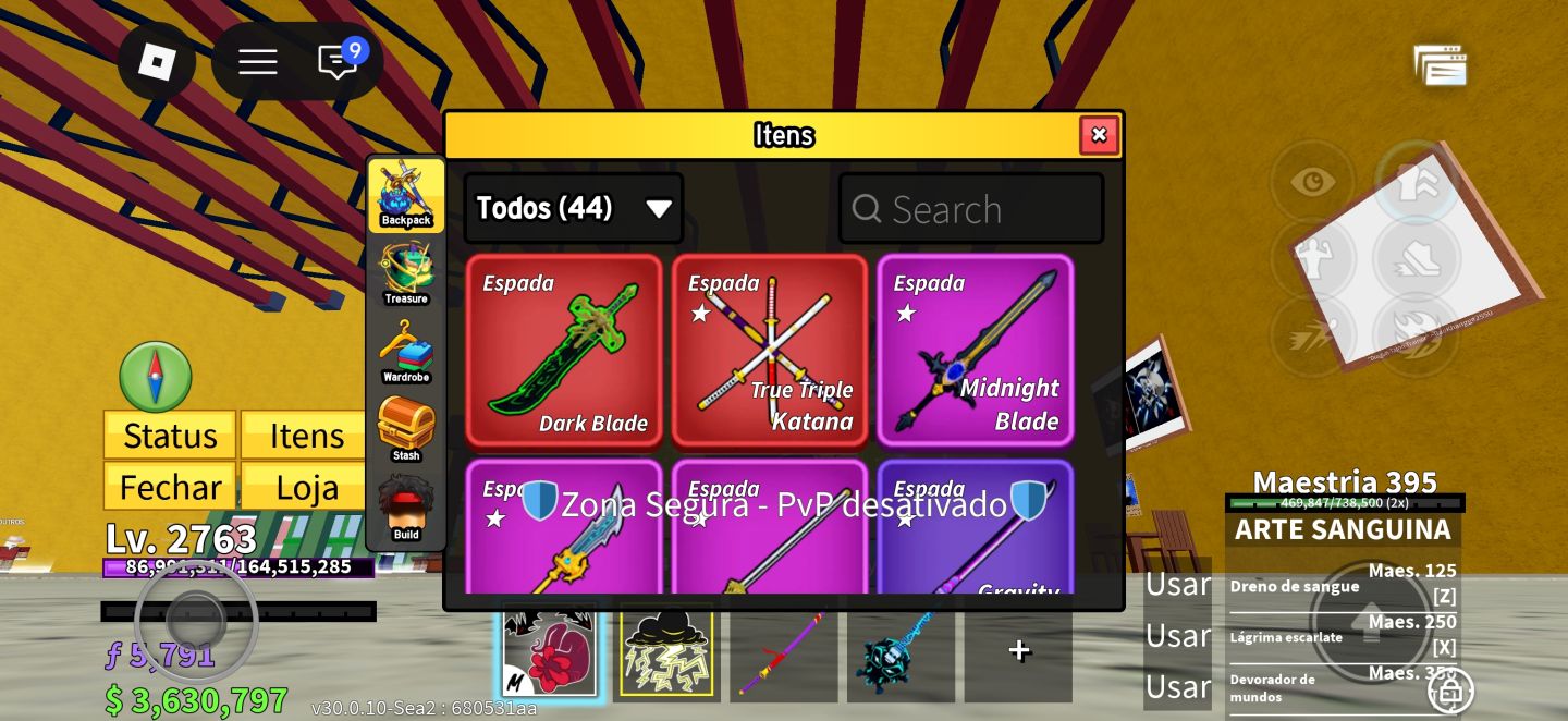 Conta blox fruits com KITSUNE e DRAGON Perm mais