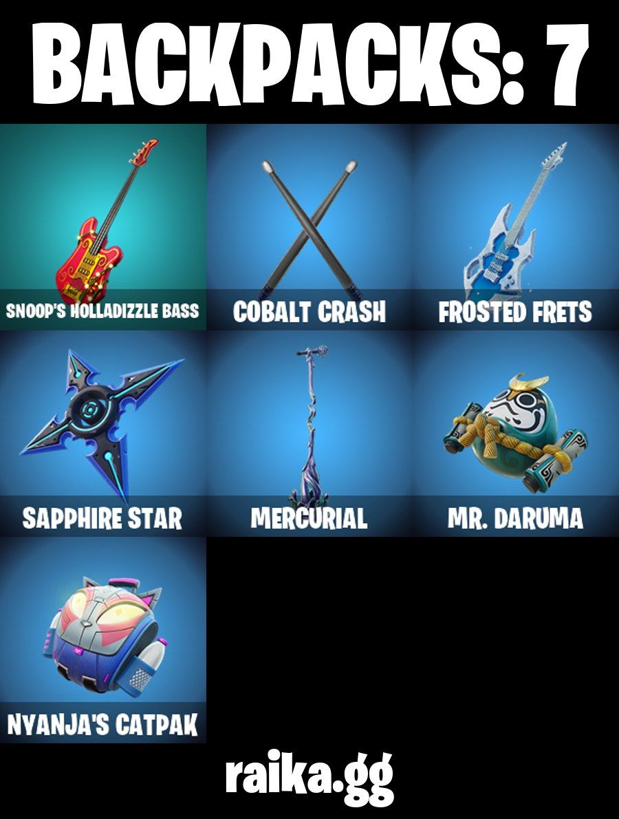 2 Skins - cobalt snowfoot, mysterious fate, 300 vbucks