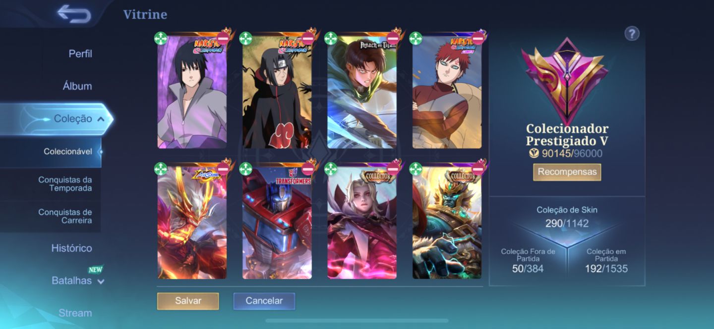 CC MOBILE LEGENDS BANG BANG SKINS MARAVILHOSAS + WR ÓTIMO